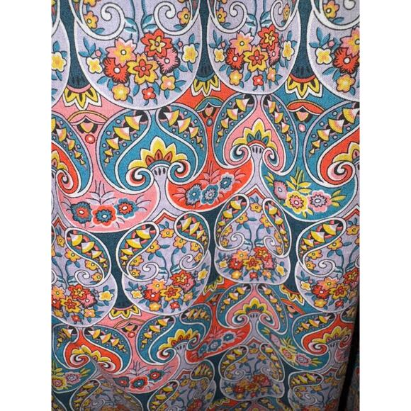 J. Crew Liberty Giorgia Duke Print Side Cut Out Organic Cotton Dress, Size 6 - Picture 4 of 6